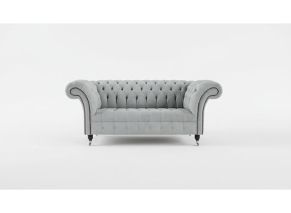 Chesterfield sofa 2-seater couch upholstered seat fabric textile velvet couches sofas