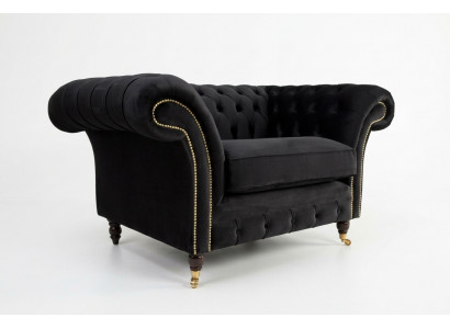 Chesterfield Design Fabric Couch Armchair 1.5 Seater Upholstered Sofas Lounge New Club
