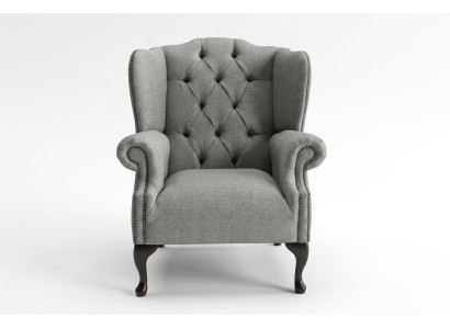 Chesterfield wingback chair 1-seater chair textile leather upholstery TV sofa couch