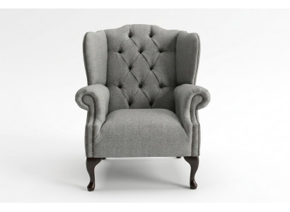 Chesterfield wingback chair 1-seater chair textile leather upholstery TV sofa couch