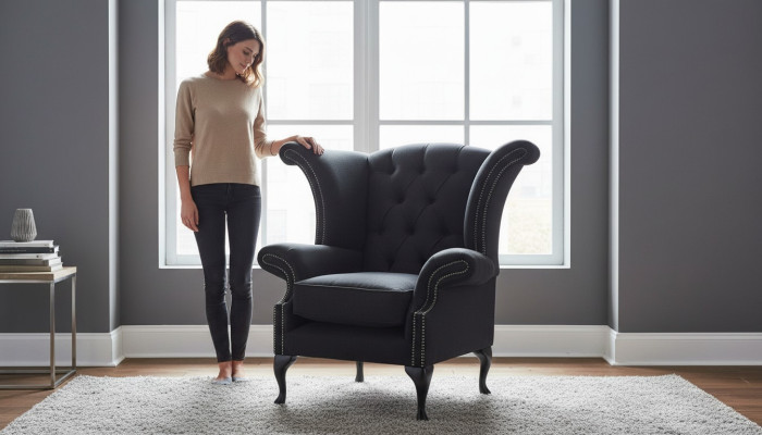Armchair Couch Cushion Designer Textile 1-Seater Couches Upholstery Chesterfield Seat