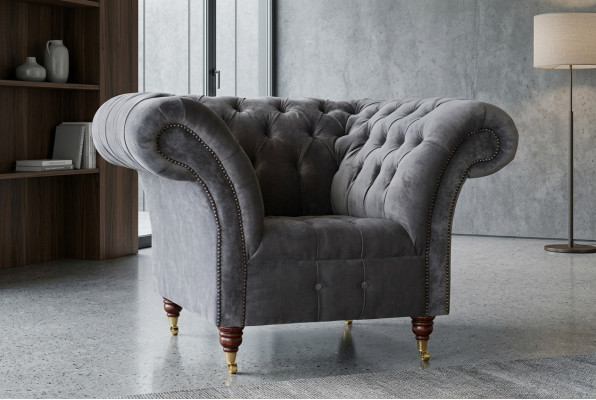 Armchair Metal Design Lounge Club Chair Seat Relax Luxury Room Waiting New Upholstery
