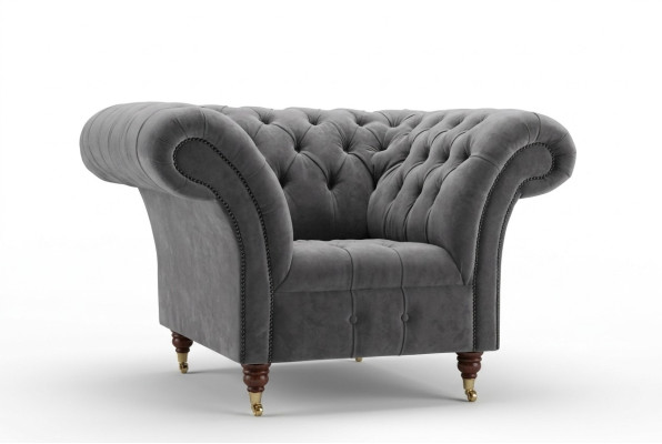 Armchair Metal Design Lounge Club Chair Seat Relax Luxury Room Waiting New Upholstery