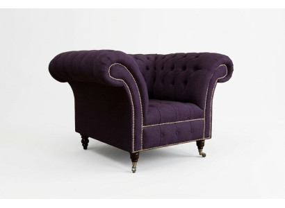 Chesterfield Velvet Upholstery Sofa Design Luxury Couch Sofa Purple New Single-Seater Armchair
