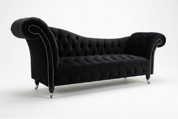 Chesterfield three-seater couch upholstery design sofa 3-seater sofas room black