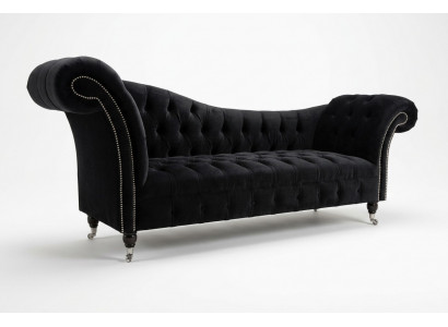 Chesterfield three-seater couch upholstery design sofa 3-seater sofas room black