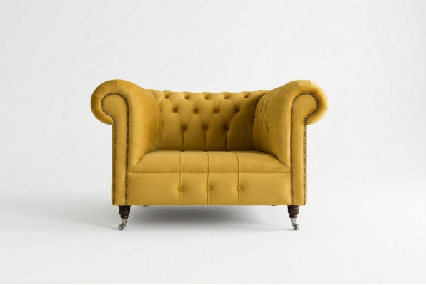 Chesterfield Design Sofa Armchair Couch Upholstery Luxury Textile Couches Wing Chair