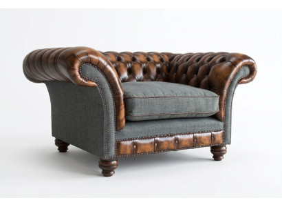 Chesterfield Design Fabric Couch Chair 1.5 Seater Upholstered Sofas Lounge New Club