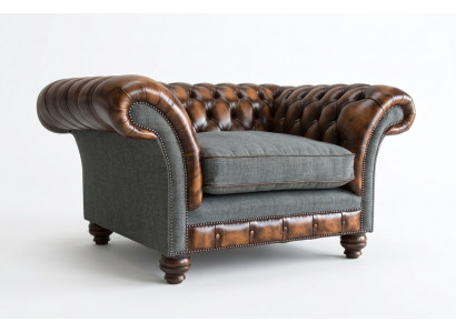 Chesterfield Design Fabric Couch Chair 1.5 Seater Upholstered Sofas Lounge New Club