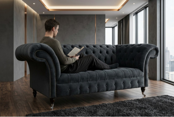 Classic Chesterfield sofa couch furniture sofas seating upholstery couches living room