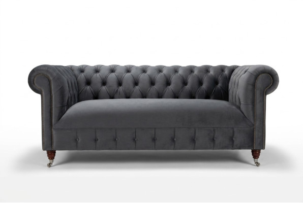 Modern gray three-seater luxury living room sofa