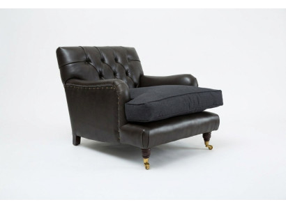 Armchair Club Lounge Designer Chair Upholstered Sofa 1 Seater Swivel Relax TV