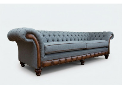 Chesterfield leather sofa fabric sofa couch upholstered living room custom-made