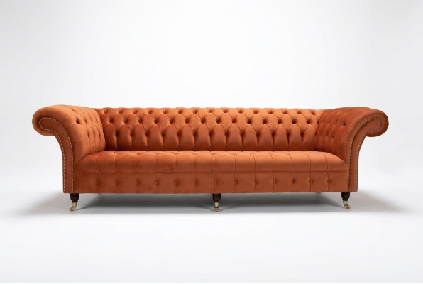 Sofa Upholstery Chesterfield Textile Sofas Design Luxury Leather Sofas 4-Seater 265cm