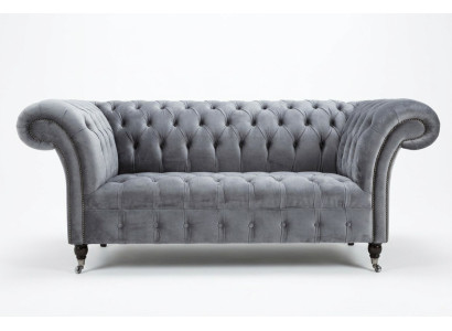 Classic Chesterfield Two-Seater Sofa Sofas Couch Leather Sofa Couches Fabric New