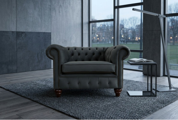 Chesterfield design armchair couch upholstery luxury textile armchairs 1-seater single-seater
