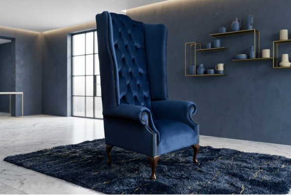 Armchair Club Lounge Designer Recliner Chair Upholstered Sofa 1-Seater New Velvet TV