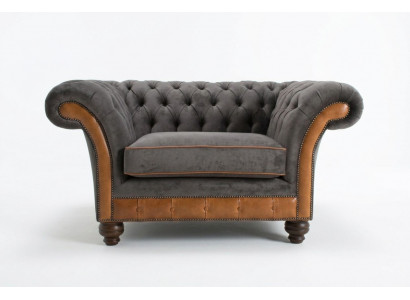 Single-seater armchair TV club couch sofa Chesterfield original England furniture new
