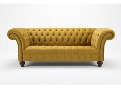 Designer Chesterfield Sofa Set Sofa Couch Upholstery Set in Velvet 4-piece.
