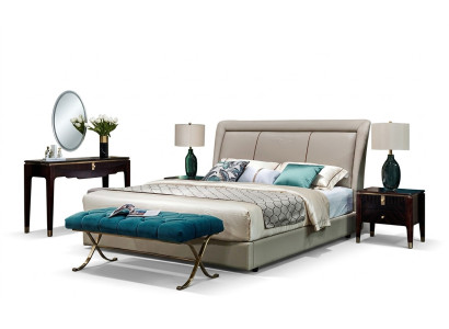 Classic bed 2x nightstand 3-piece bedroom set beds new luxury