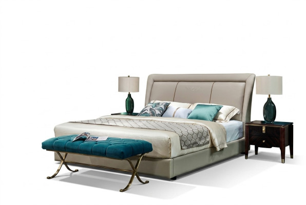 Bed Beds Upholstery Double Marriage Luxury Leather Modern Designer Bedroom Furniture