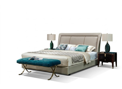 Bed Beds Upholstery Double Marriage Luxury Leather Modern Designer Bedroom Furniture