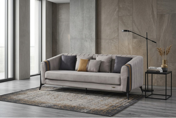 Classic 3-seater designer sofa upholstered sofas couches leather three-seater