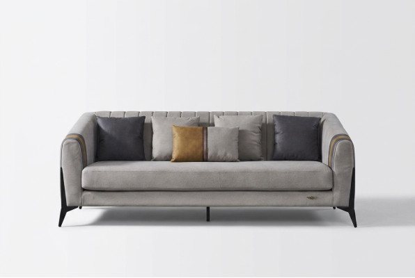 Classic 3-seater designer sofa upholstered sofas couches leather three-seater