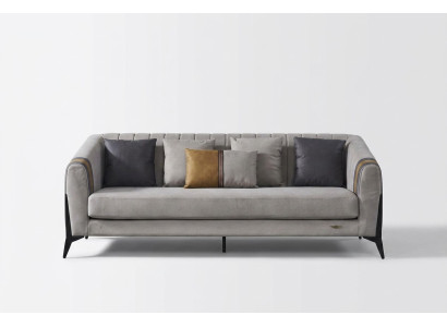 Classic 3-seater designer sofa upholstered sofas couches leather three-seater