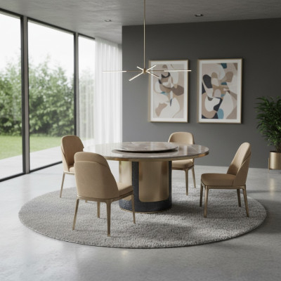 Design wood table round dining table round dining tables 135cm decor luxury class
