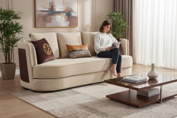 Modern sofa set 3+1 seater, designer sofas, upholstered couches, leather