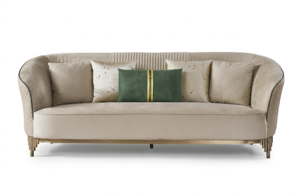 Three-seater 3-seater designer sofa upholstered sofas couches fabric textile leather