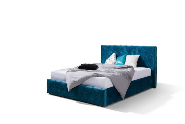 Classic Velvet Double Design Bed Luxury Design Beds Double Turquoise New