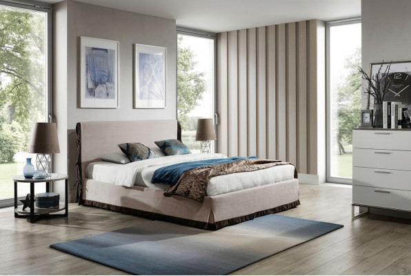 Classic style beds leather double hotel bed modern bedroom furniture wood