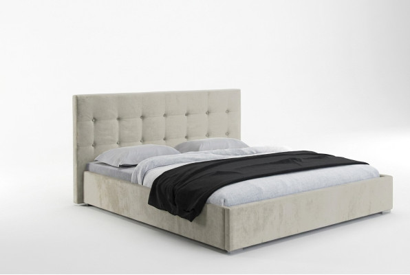 Beige 160x200 bed, bedroom beds, textile leather, hotel luxury upholstery, big new