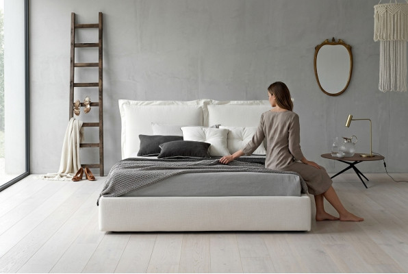 Modern design hotel bed XXL beds luxury style double textile 180x200cm fabric