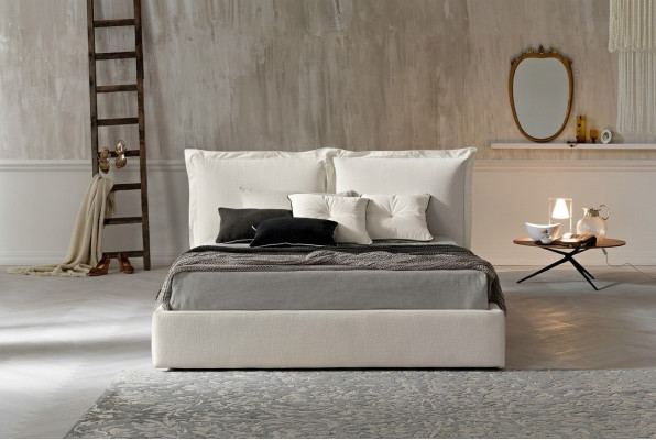 Modern design hotel bed XXL beds luxury style double textile 180x200cm fabric