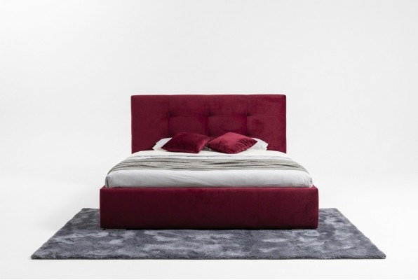 Bordeaux 160x200 bed bedroom beds textile leather hotel luxury upholstery big