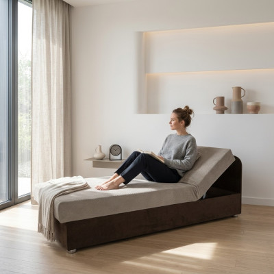 Bed Beds 80*200 Bedroom Leather Upholstery Textile Bed Frame Fabric Textile