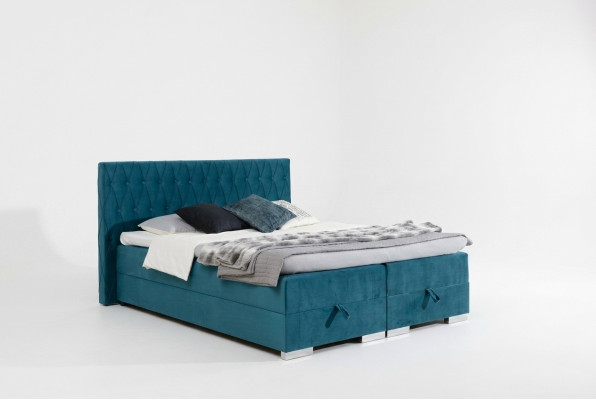 Box spring bed incl. mattress bed double beds hotel upholstery bedroom new
