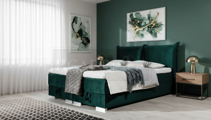 Box spring beds upholstered bed faux leather designer hotel double luxury design new