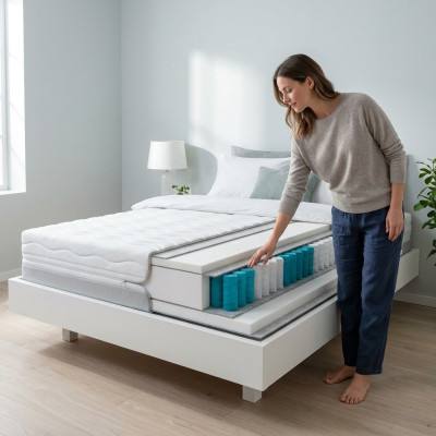 Mattress Exclusive Mattresses with Visco Core 7 Zones Luxury Bedroom 140x200cm