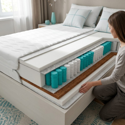 Mattress Exclusive Mattresses with Visco Core 120x200 King Size Sleeping Heaven 18cm