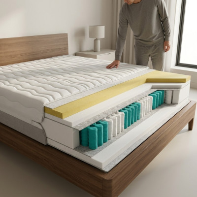 High-quality mattress 7-zone bed visco foam 100x200 luxury mattress 20cm