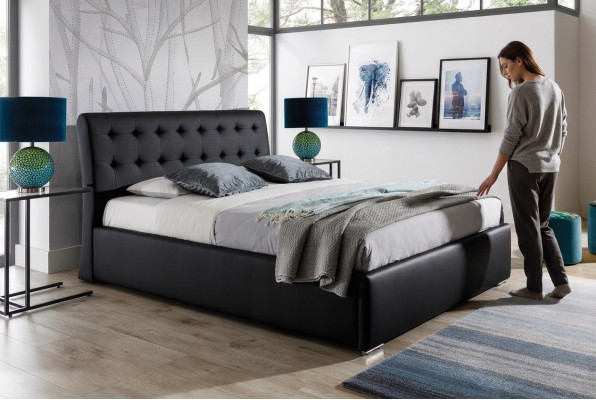 Classic luxury upholstered beds leather textile high-quality bedroom bed new