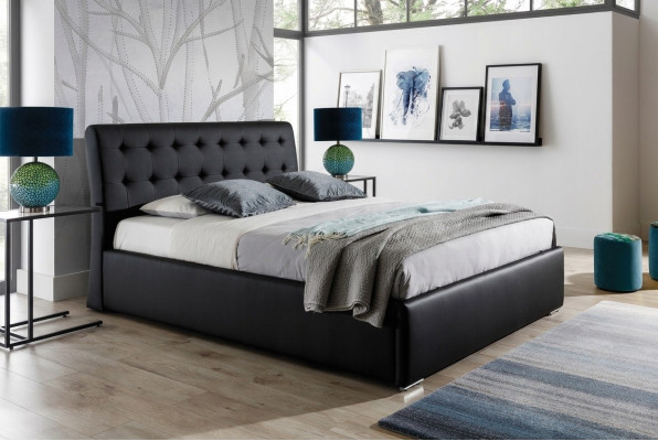 Classic luxury upholstered beds leather textile high-quality bedroom bed new