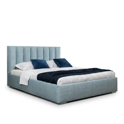 Blue bed modern bed frames upholstered furniture luxury hotel beds bedroom