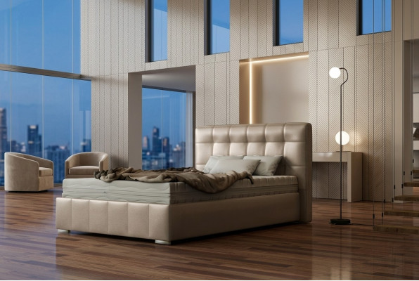 Classic Bed Modern Style Double Wood Hotel Beds Bedroom 160x200cm New