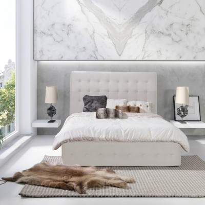 Luxury bedroom bed classic bed frame double hotel beds gray furniture