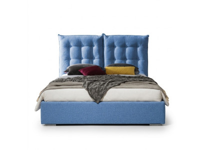Blue upholstered bed modern bed frames furniture luxury hotel beds bedroom